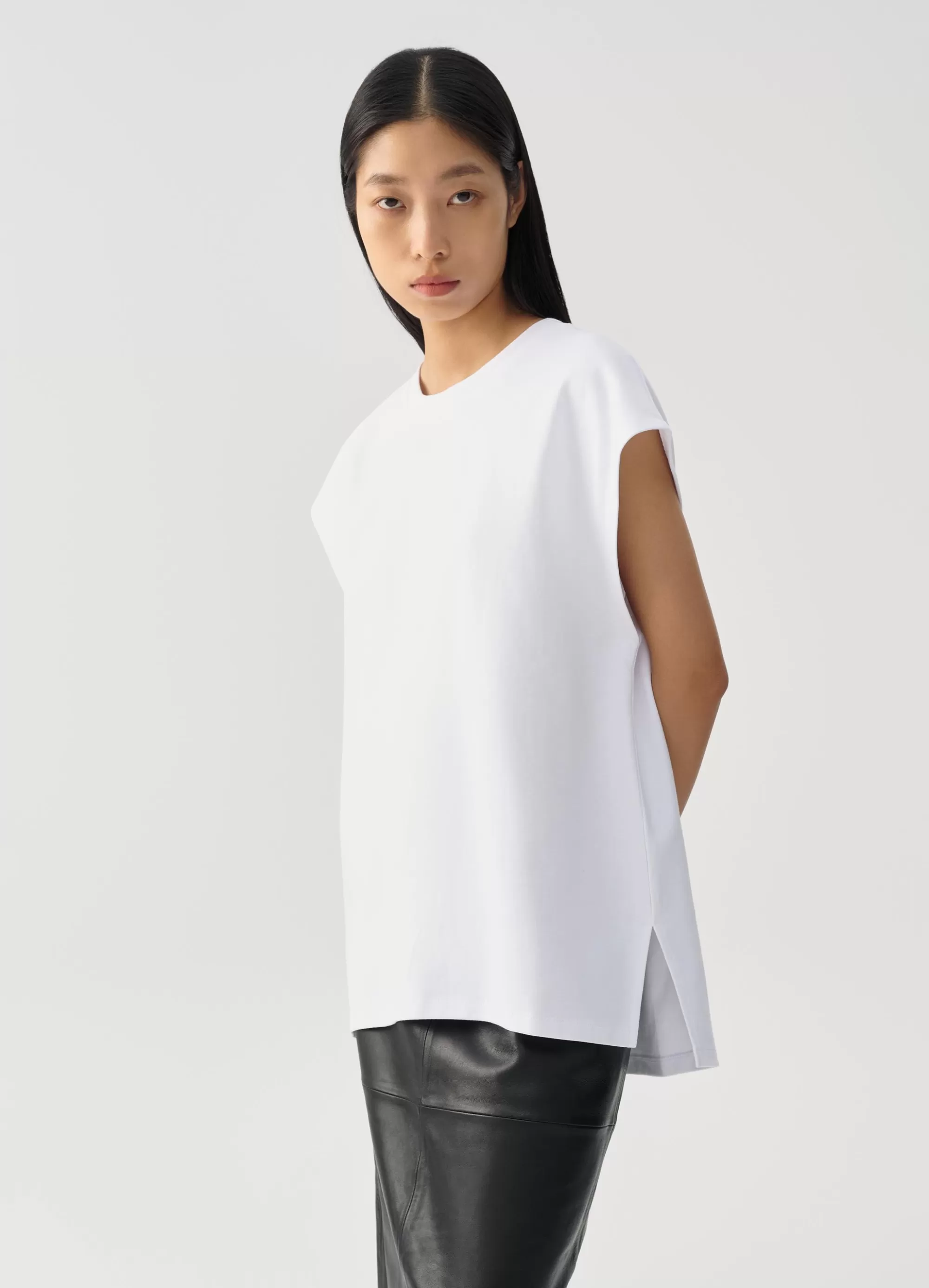 Vagabond Tops | BOXY TANK TOP Whitetextile