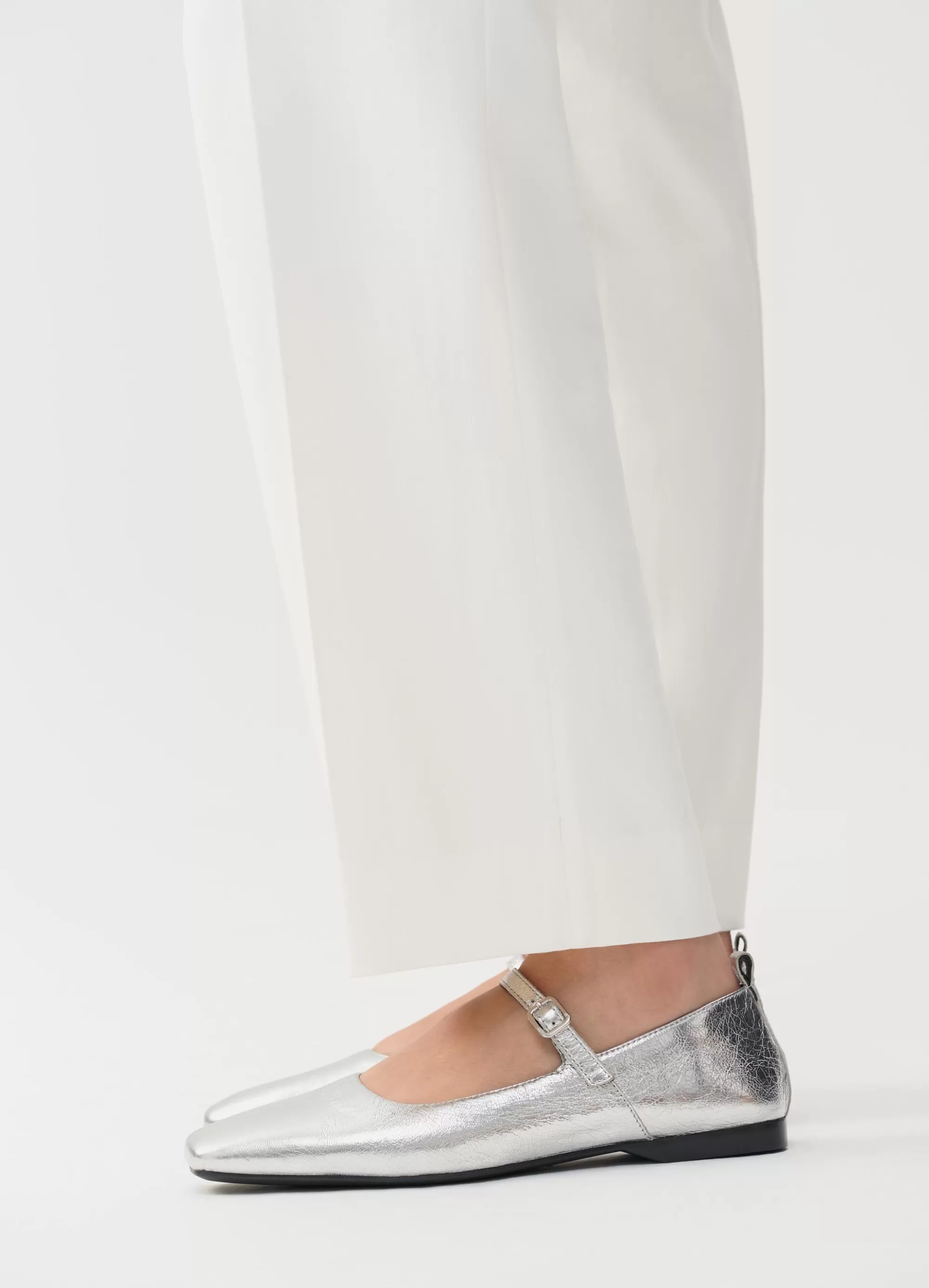 Vagabond Ballet Flats | Mary Janes | DELIA SHOES Silvermetallicleather