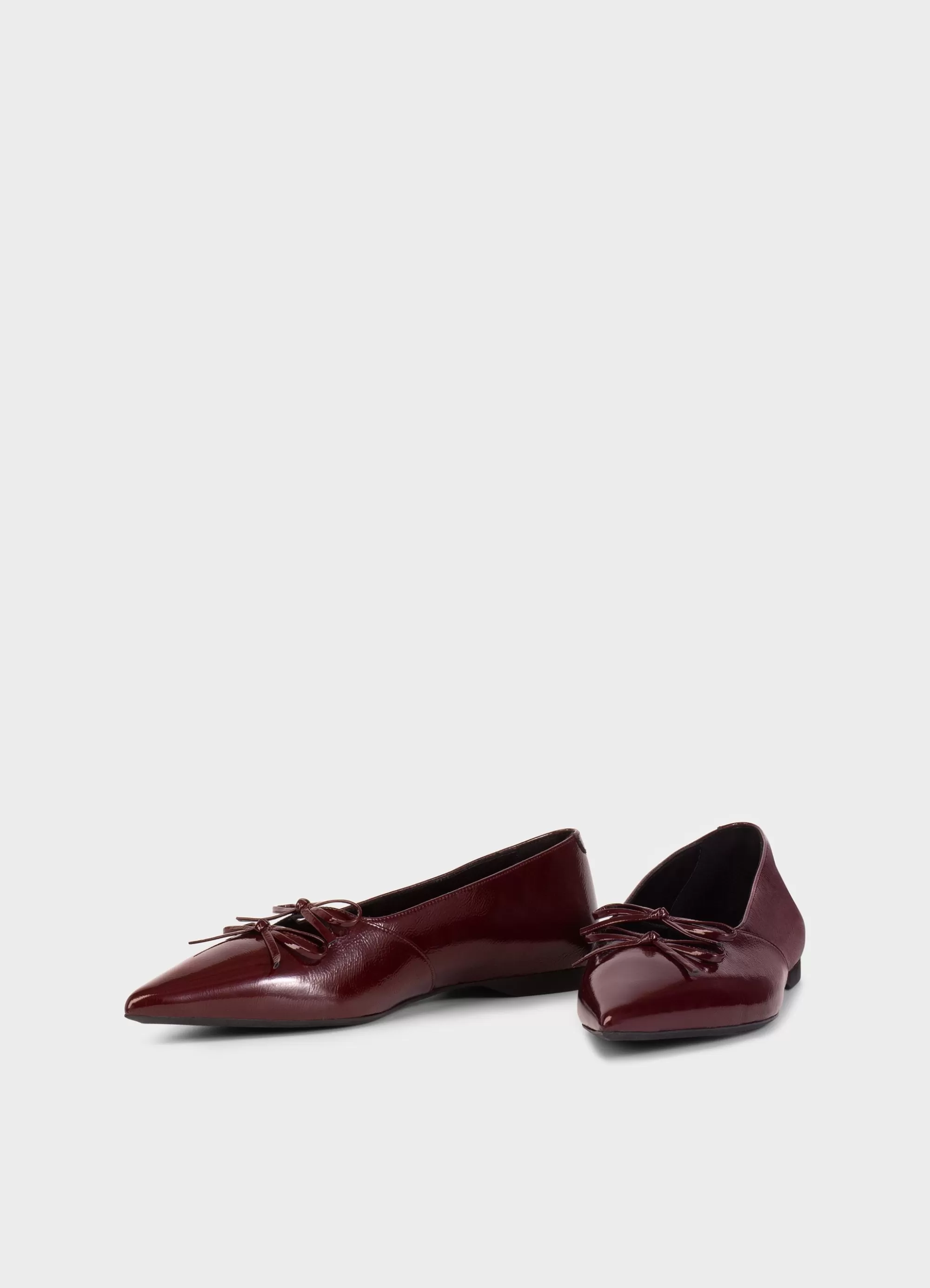 Vagabond Ballet Flats | HERMINE SHOES DarkRedpatentleather