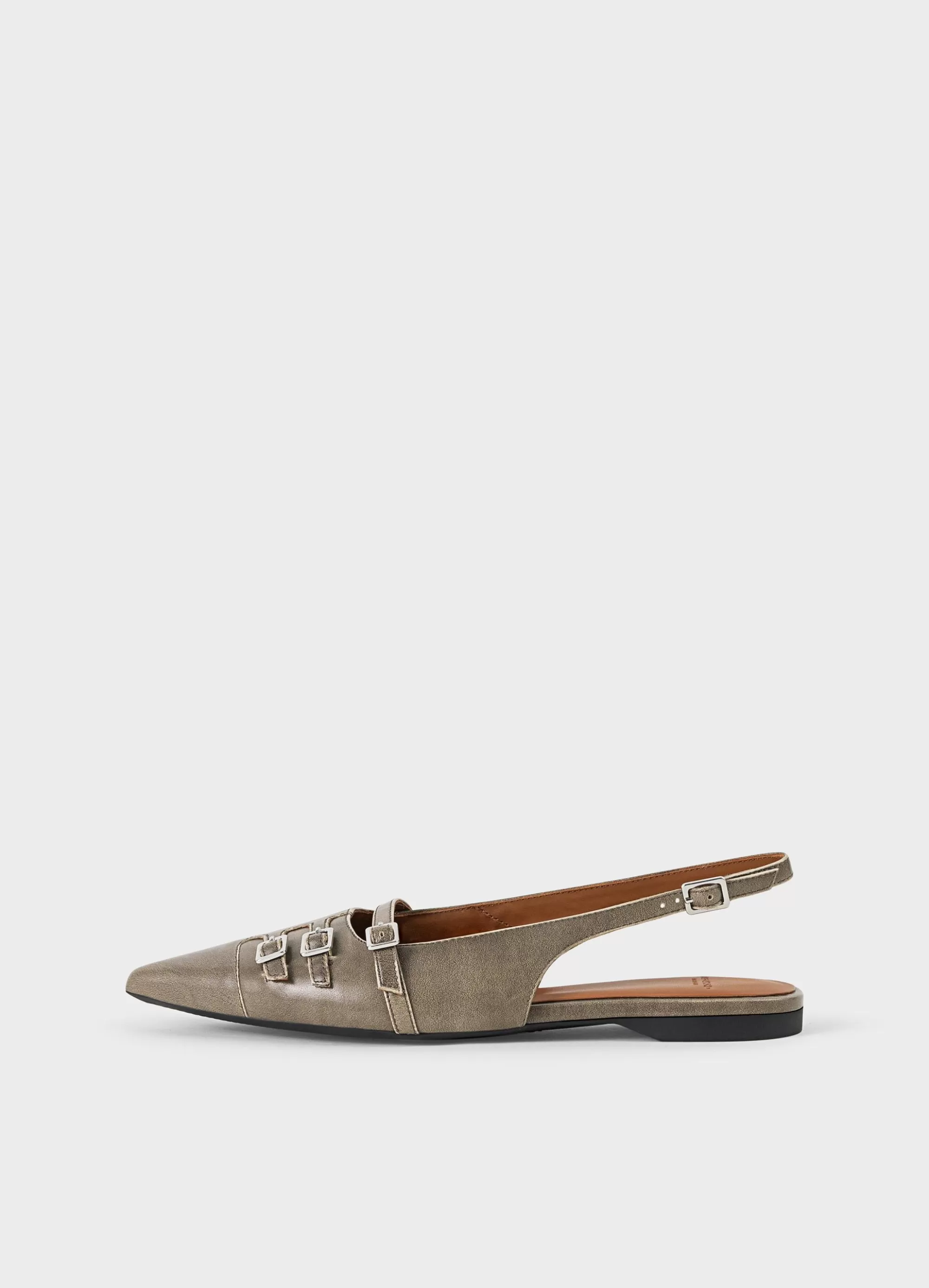 Vagabond Slingbacks | Ballet Flats | HERMINE SHOES Greybrush-offleather