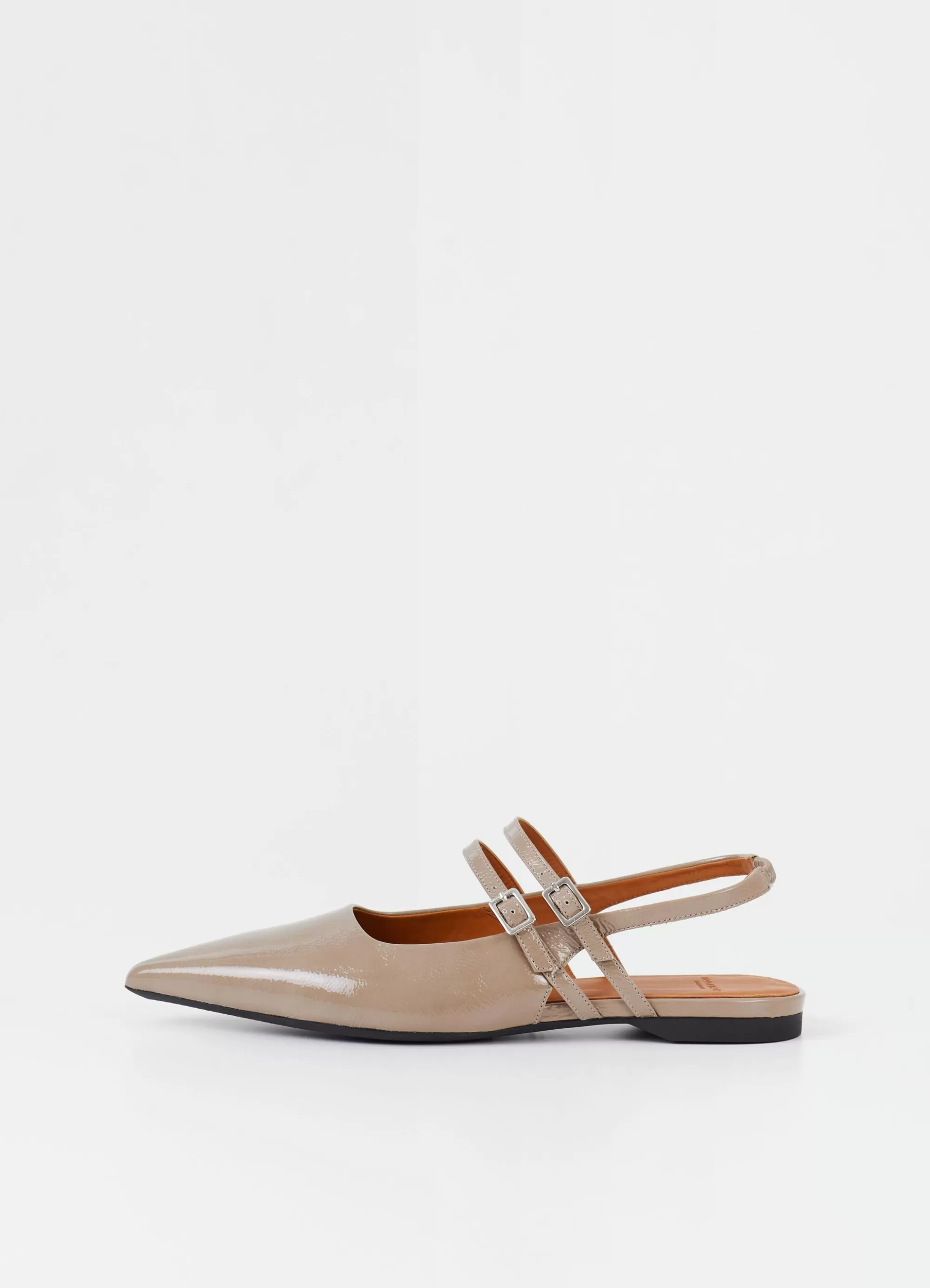 Vagabond Slingbacks | Ballet Flats | HERMINE SHOES LightBrownpatentleather