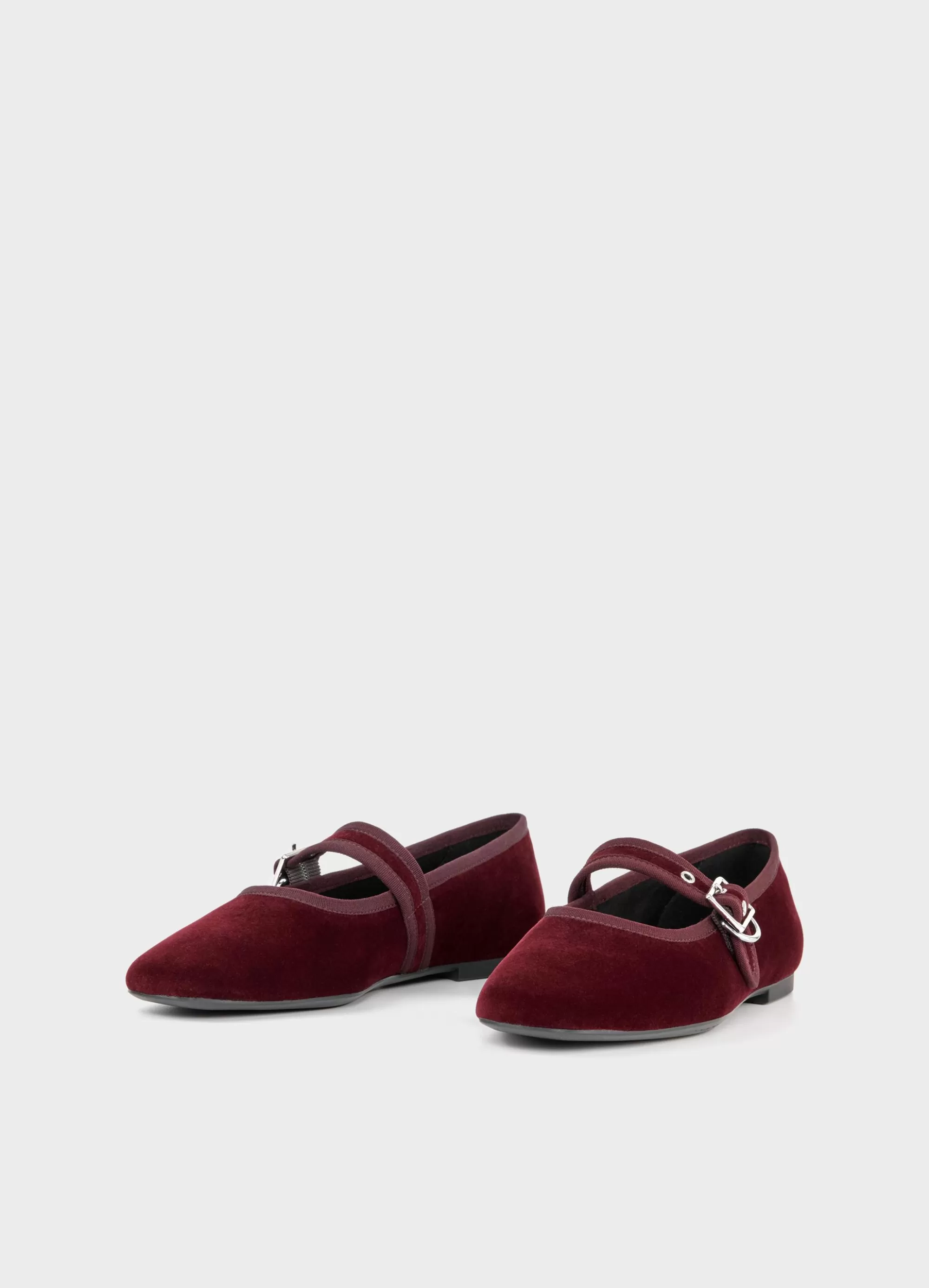 Vagabond Ballet Flats | Mary Janes | JOLIN SHOES DarkRedvelvet