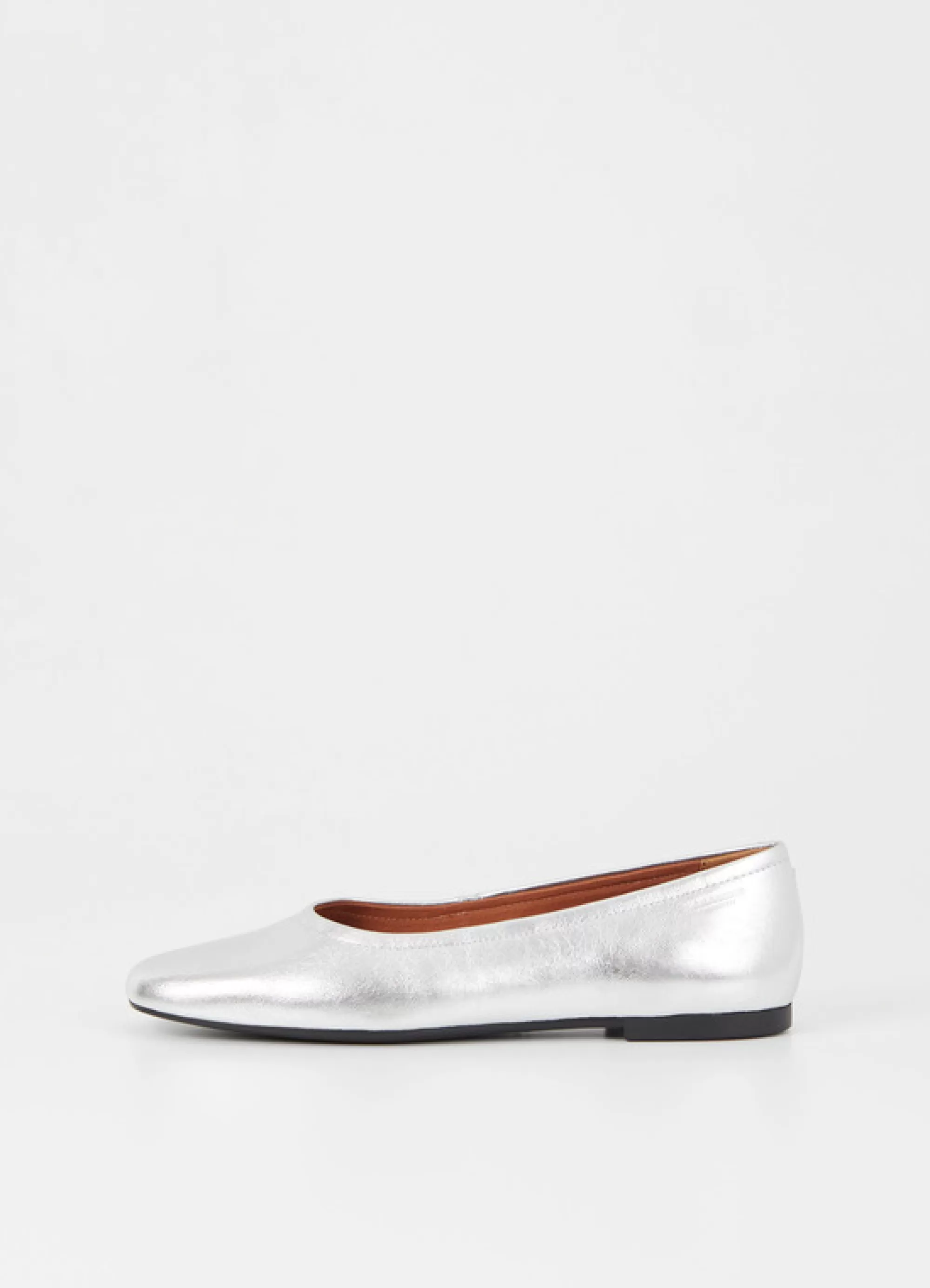 Vagabond Ballet Flats | JOLIN SHOES Silvermetallicleather