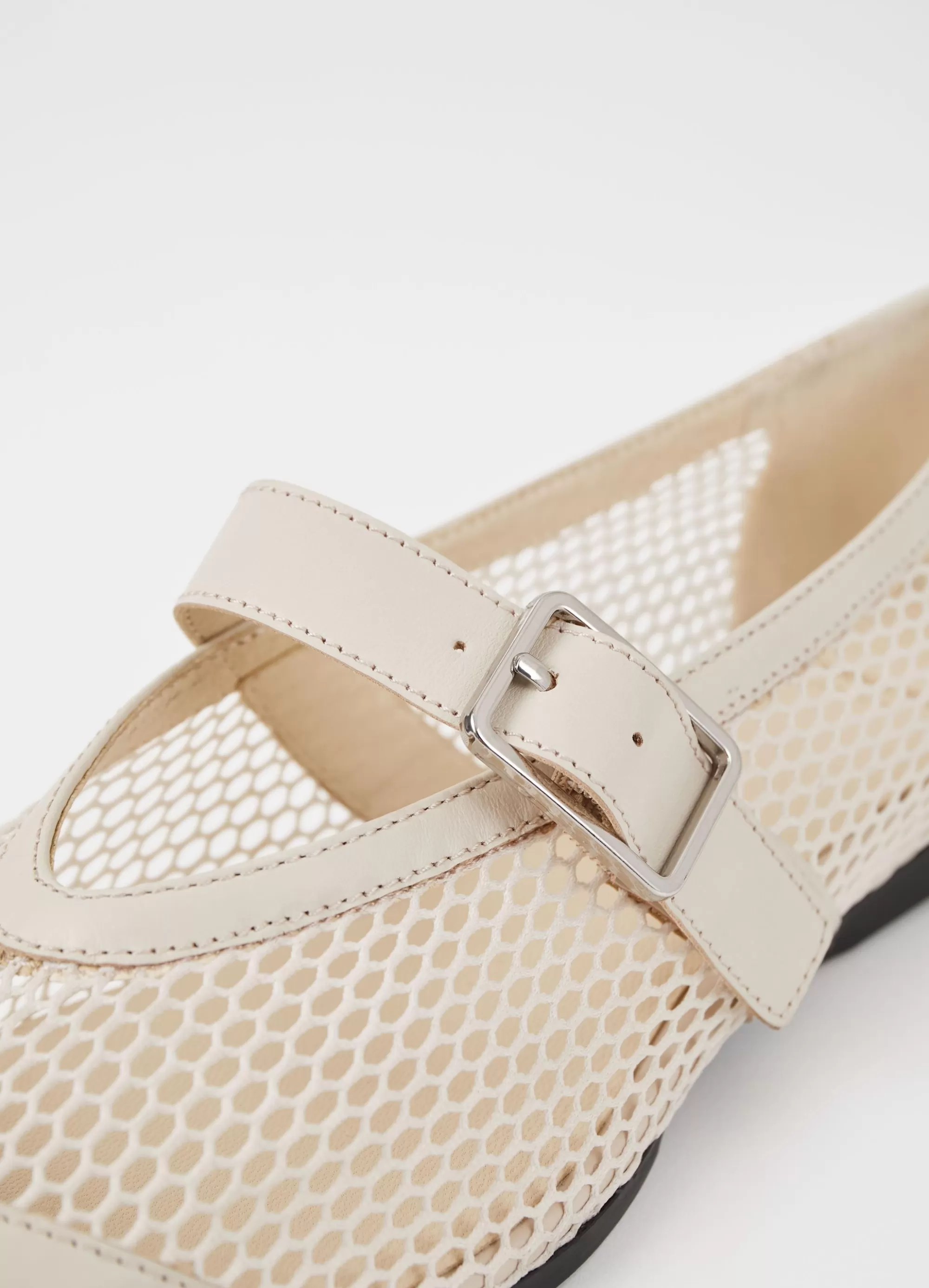 Vagabond Ballet Flats | Mary Janes | WIOLETTA SHOES Off-Whiteleather/mesh