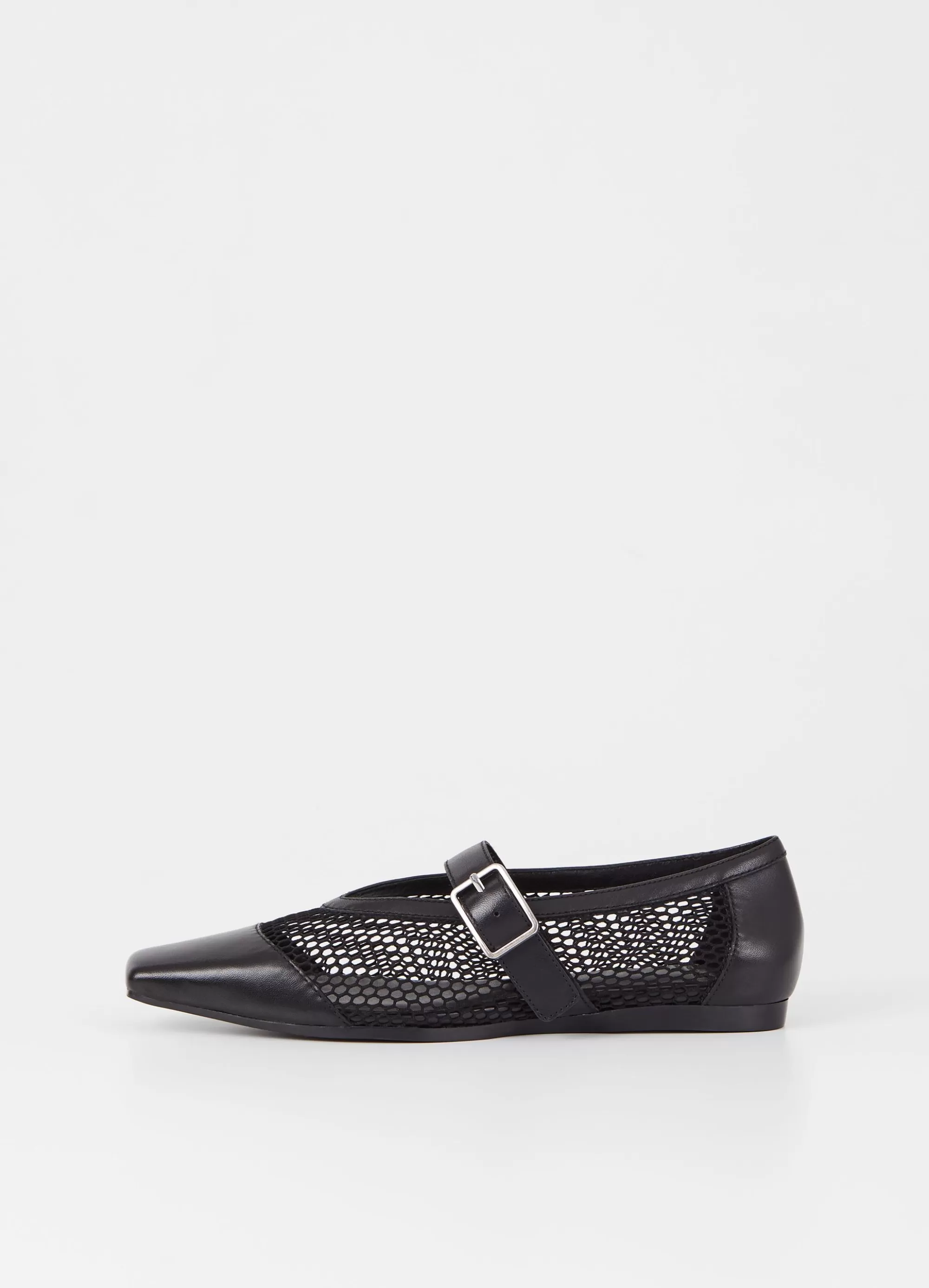 Vagabond Ballet Flats | Mary Janes | WIOLETTA SHOES Blackleather/mesh