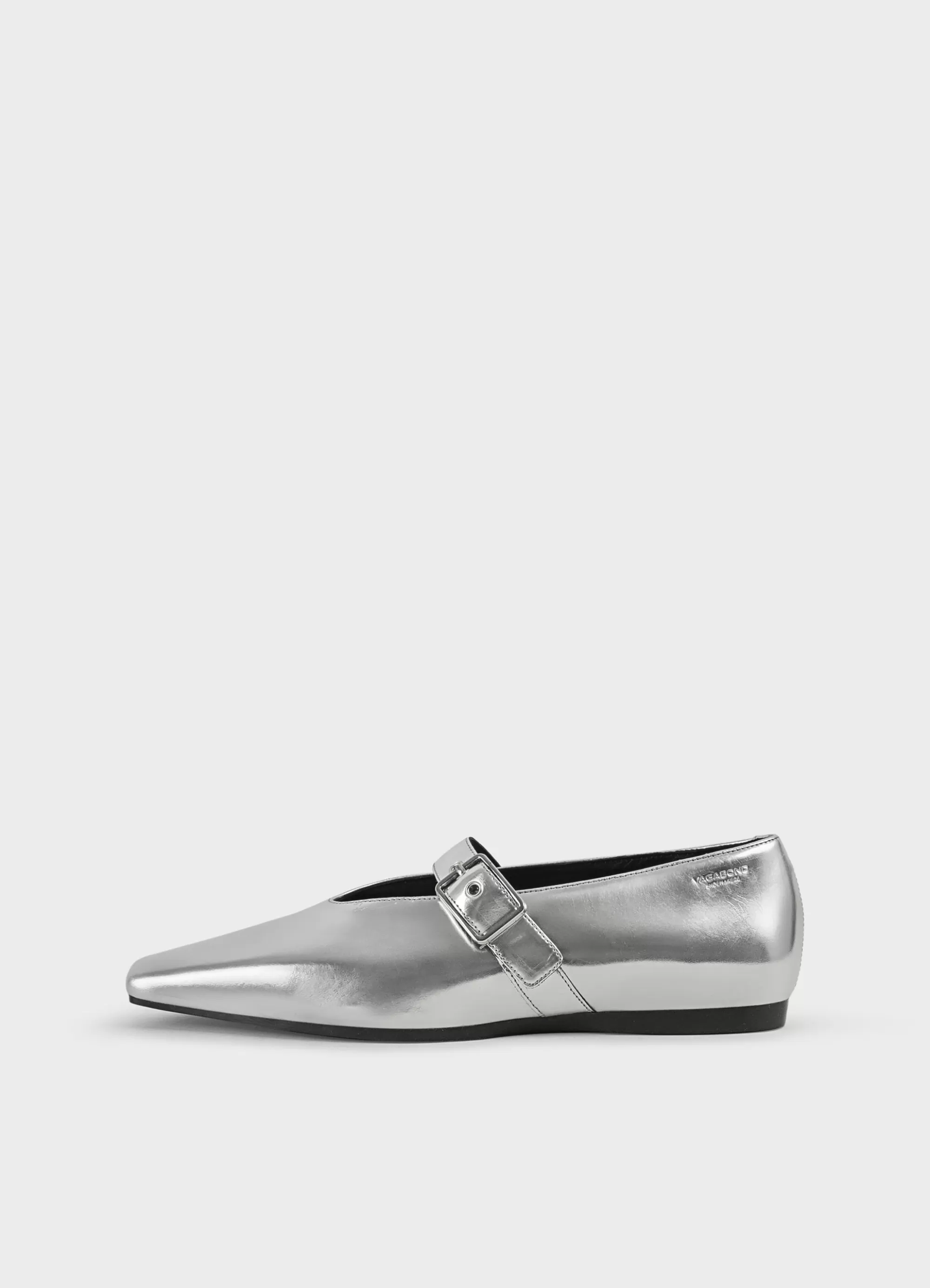 Vagabond Ballet Flats | Mary Janes | WIOLETTA SHOES Silvermetallicleather